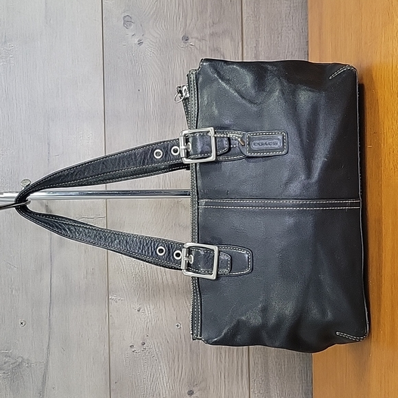 Coach Bags Coach 9545 Legacy Classic Zip Black Leather Satchel